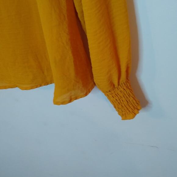 A.N.A top women's size Medium Mustard blouse. Career - Picture 4 of 8